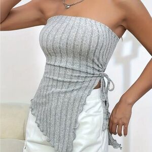 Vibrant Off-The-Shoulder Drawstring Ruched Tube Top